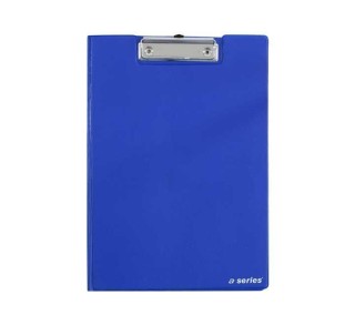 soporte con clip a-series a4 solapa azul