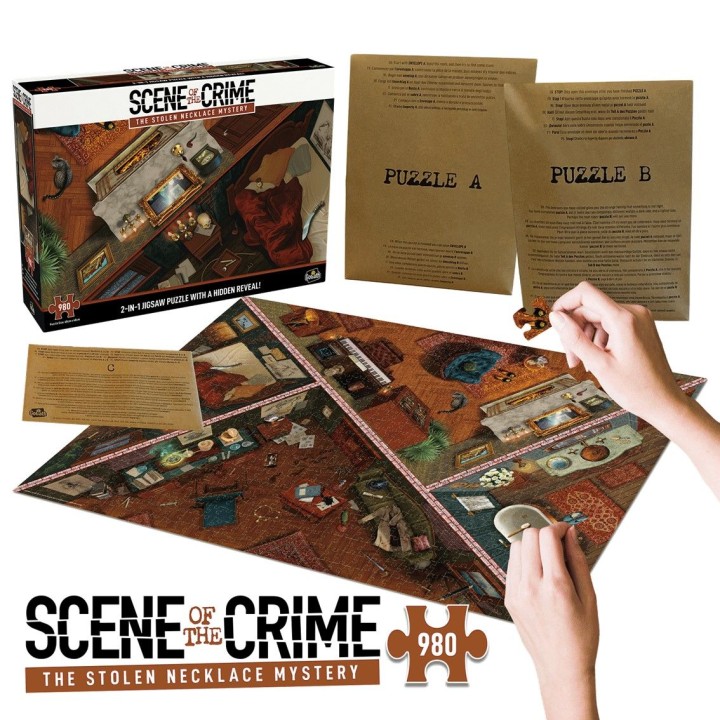 goliath bv juego de mesa puzzle escena del crimen el misterio del collar robado