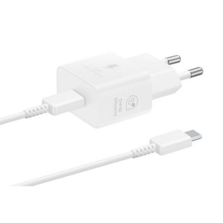 samsung cargador samsung ep - t2510xwegeu usb tipo c blanco 25w cable incluido