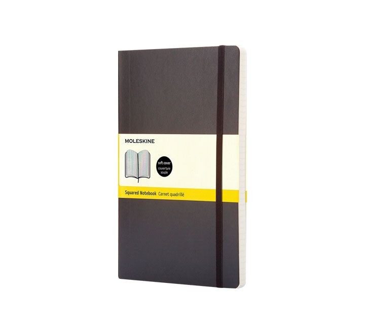 cuad. moleskine t.blanda 13x21cm l cuadr. negro