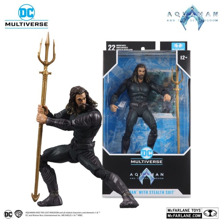 mcfarlane toys figura mcfarlane toys dc aquaman 2 movie 7in -  aquaman con traje
