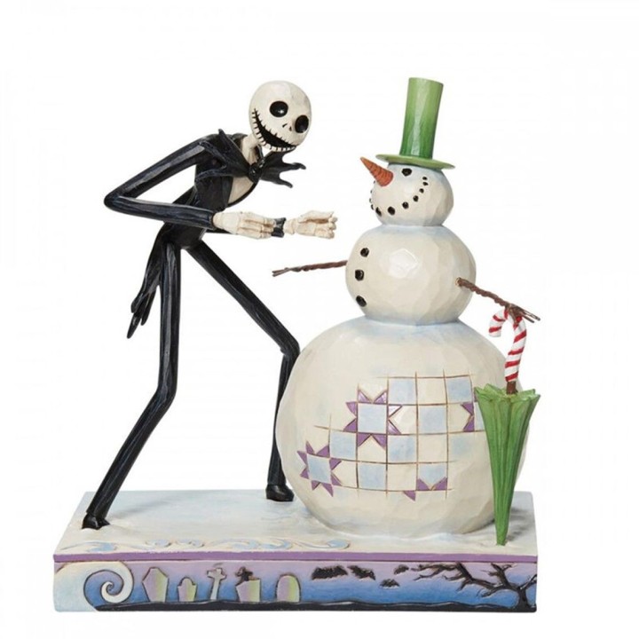 enesco figura enesco disney pesadilla antes de navidad jack descubriendo mu?eco de nieve