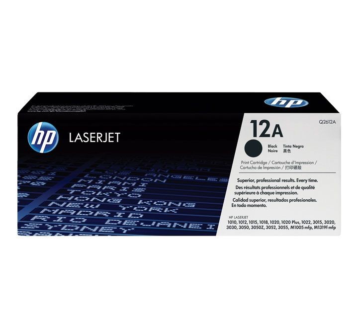 toner laser negro hp original q2612a