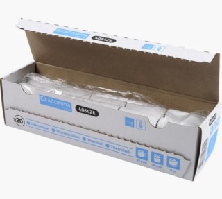 c. 20 ro papel termico exacompta 57x30mm s/bpa