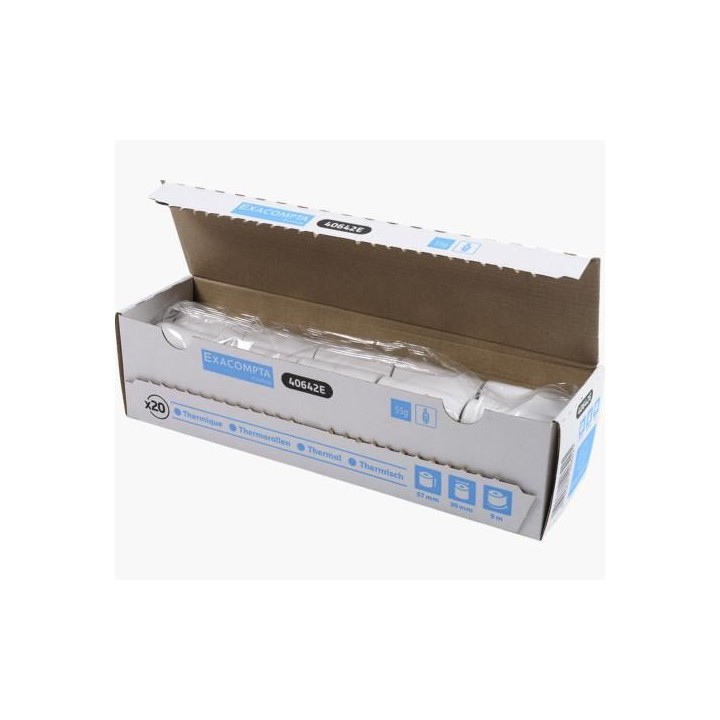 c. 20 ro papel termico exacompta 57x30mm s/bpa