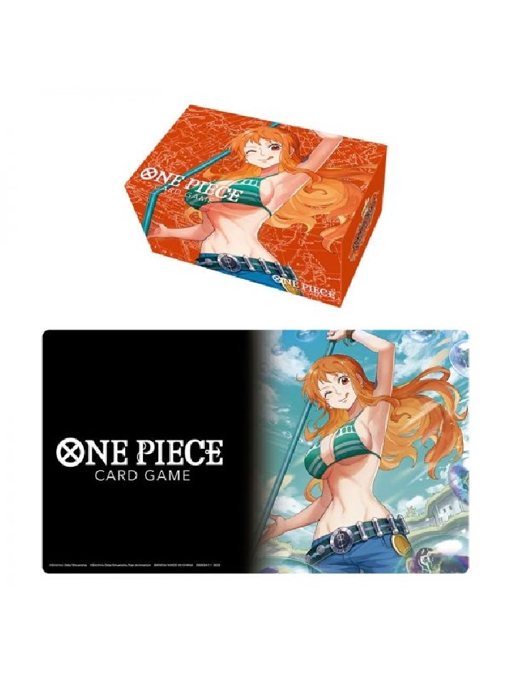 bandai rojo tapete y caja de almacenamiento one piece nami