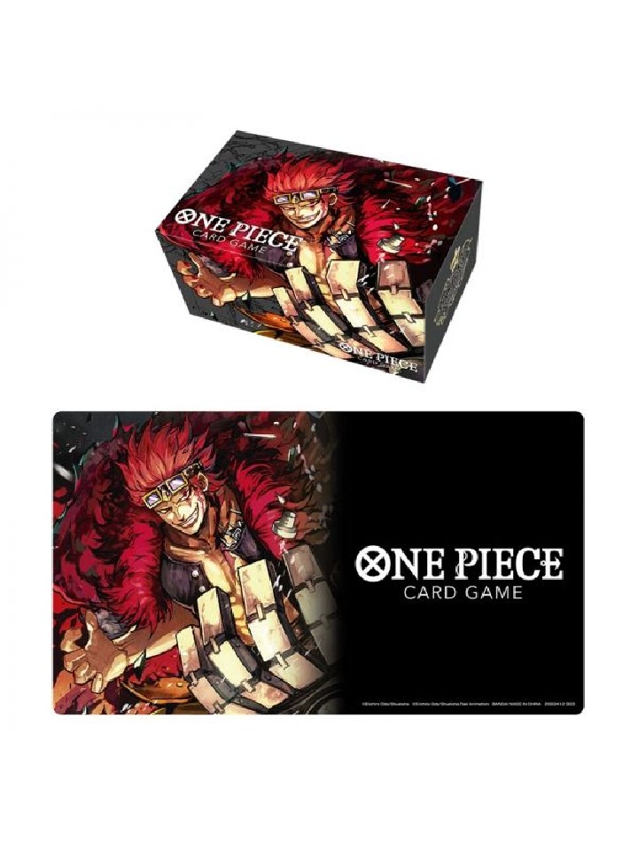 bandai rojo tapete y caja de almacenamiento one piece eustass kid