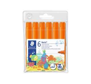 b. 6 rotulad. staedtler noris jumbo 340 nara