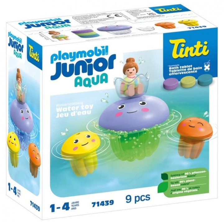 playmobil playmobil junior tinti: familia de medusas de colores