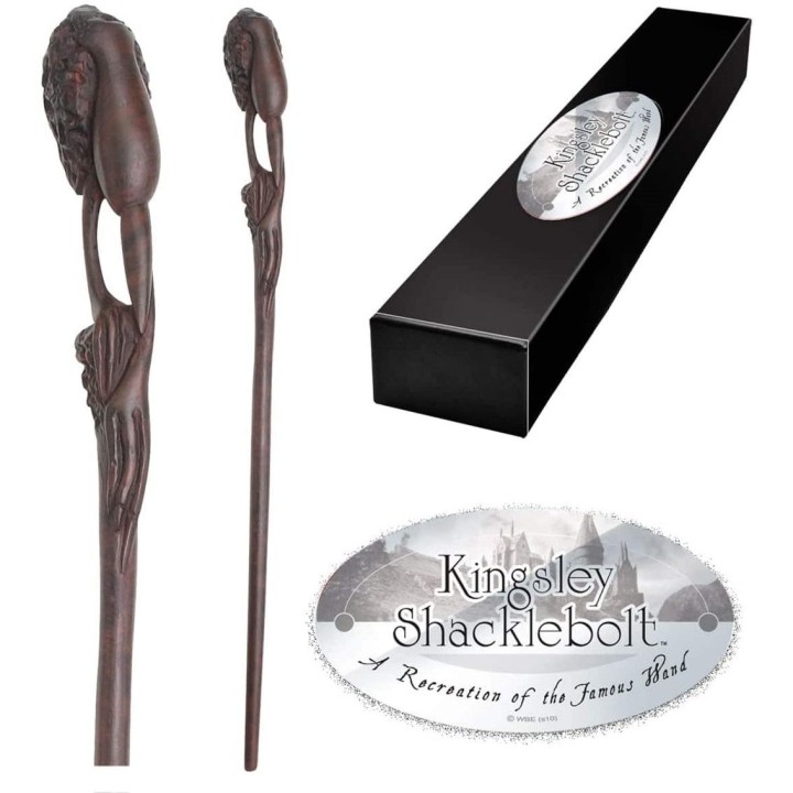 the noble collection replica the noble collection harry potter kingsley shaklebolt varita con caja y
