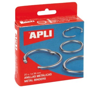 caja 20u anillas apli metalicas 32mm 00453