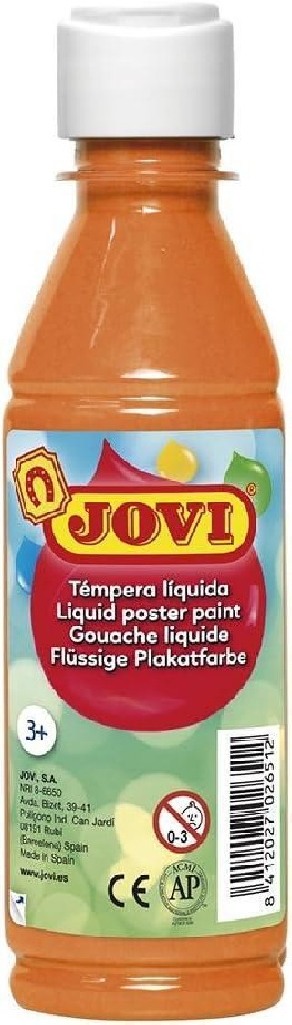 tempera liquida jovi 250ml naranja