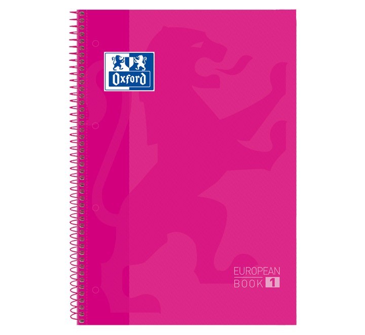 cuad. oxford ebook 1 a4 80h 5x5 t/ext fucsia
