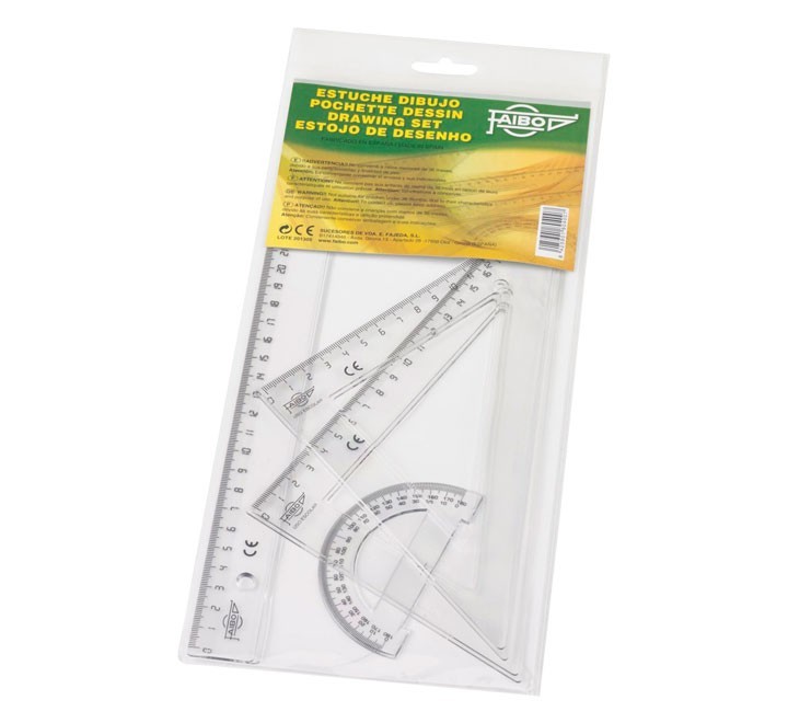 est. faibo regla/esc/carta/semicir 25cm