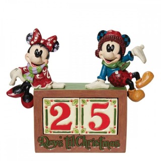 enesco figura enesco disney mickey & minnie calendario de navidad