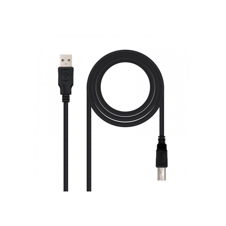 nanocable 10.01.0102-bk cable usb 1 m 2.0 usb a usb b negro