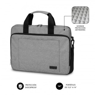 subblim maletin ordenador air padding laptop bag 13,3-14 grey