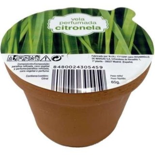 vela perfumada citronela terracota