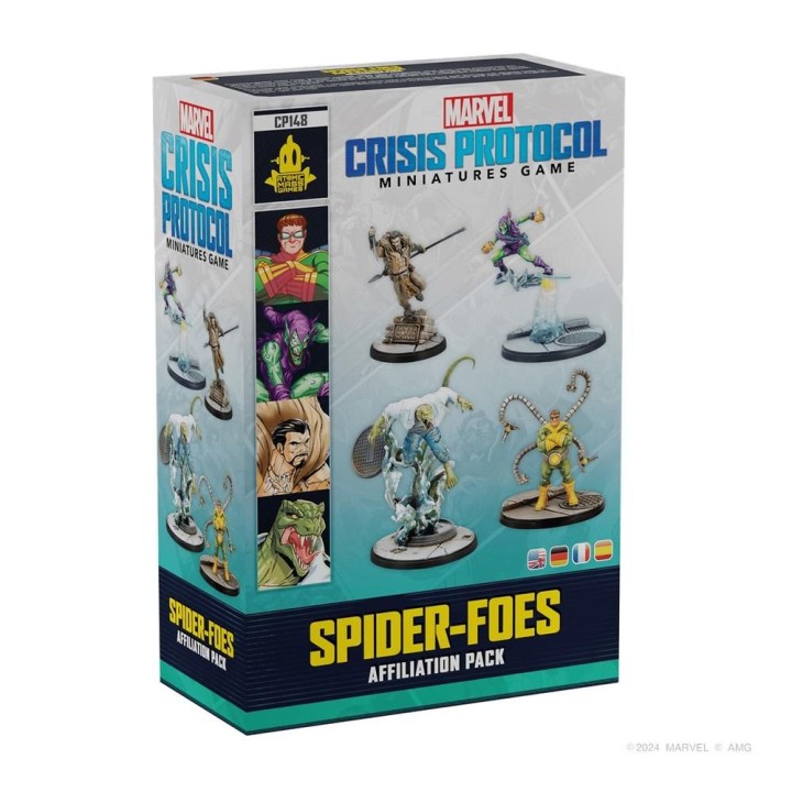 juegos juego de mesa marvel crisis protocol spider - foes affiliation pack edad recomendada 14 a?os
