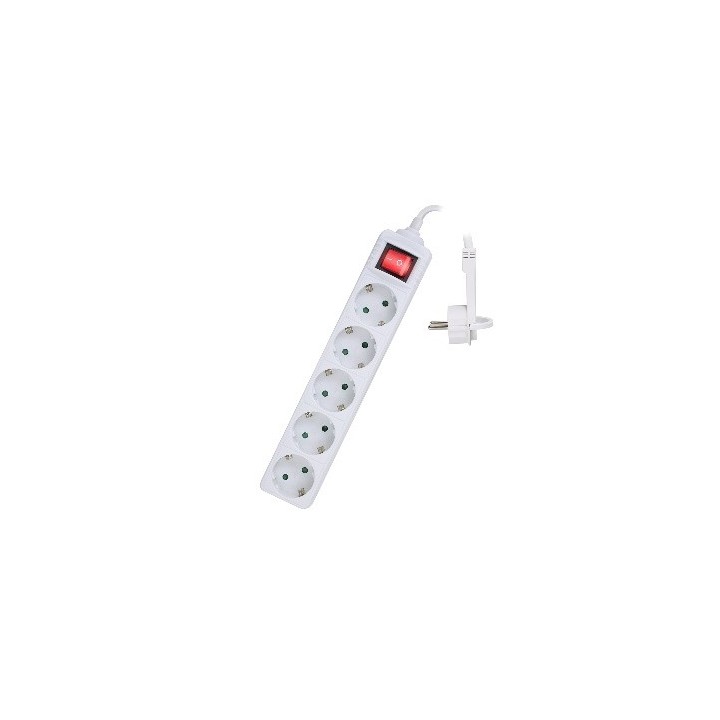 ewent ew3955 base multiple 1,5 m 5 salidas ac interior blanco