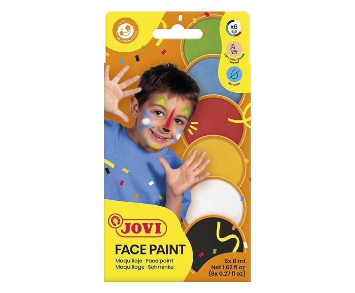 caja 6 botes jovi face paint stdo 8ml 171