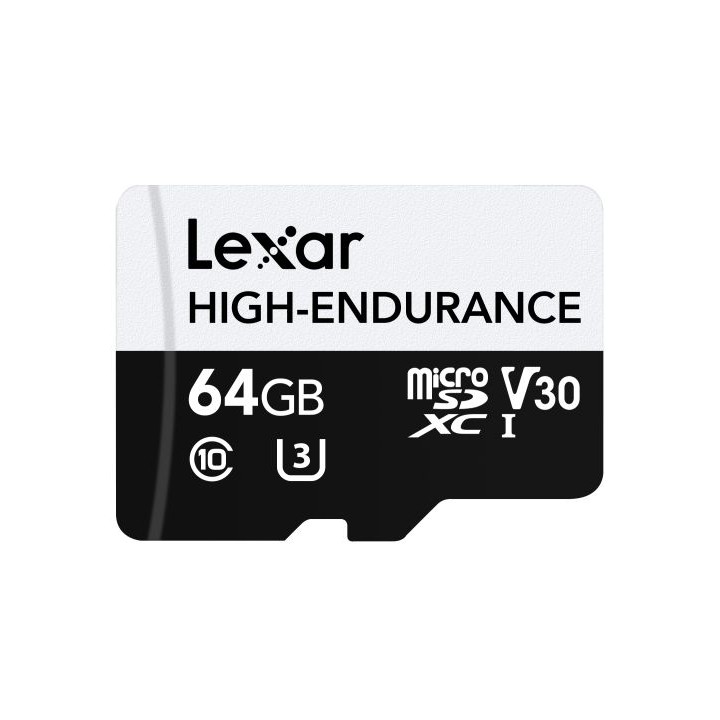 lexar high-endurance 64 gb microsdxc uhs-i clase 10