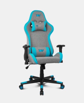 drift dr90 pro silla para videojuegos de pc asiento acolchado azul, gris
