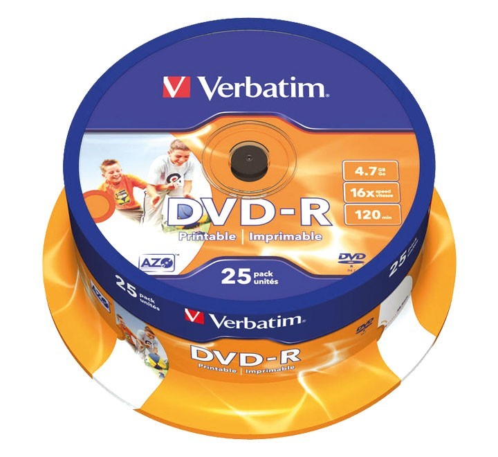 bob. 25 dvd-r verbatim 4.7gb 16x impr