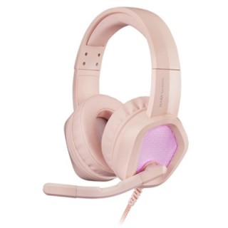 mars gaming auriculares mars gaming mh320 rosa jack 3.5mm + usb con microfono compatible con windows