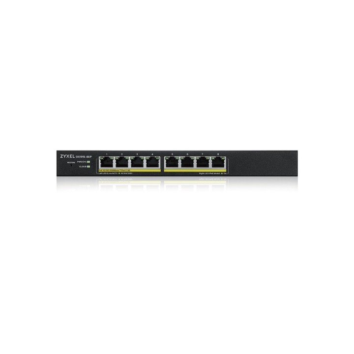 zyxel gs1915-8ep, 8-port gbe poe smart hybrid mode switch, standalone or nebulaflex cloud, 60 watt 8