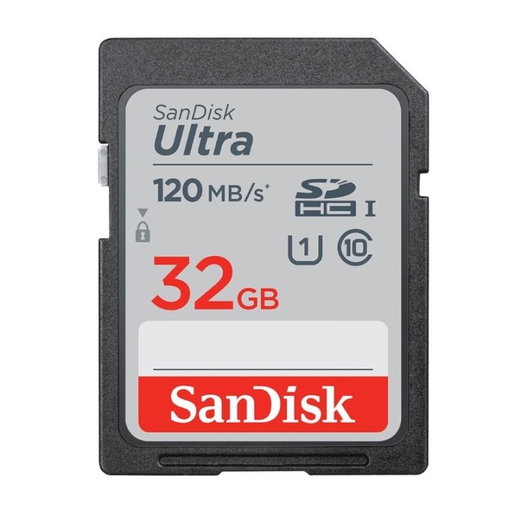 sandisk ultra 32gb sdhc memory card 120mb/s