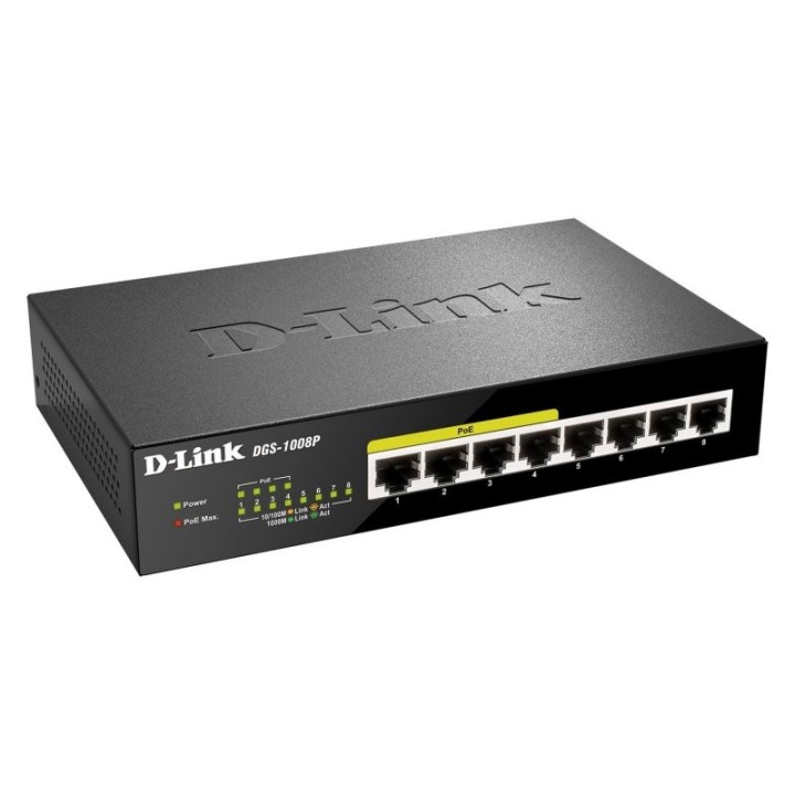 d-link dgs-1008p switch 8xgb 4xpoe