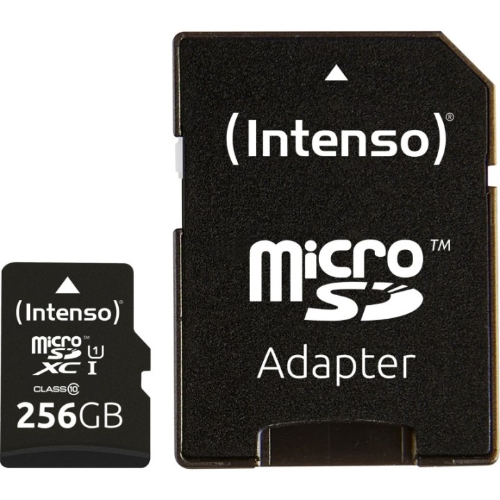 intenso 3423492 micro sd uhs-i premium 256g c/adap