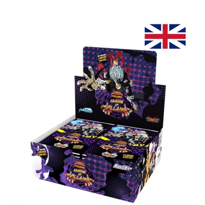 jasco games juego de cartas my hero academia booster box display ola 4 league of villains (24 unidad