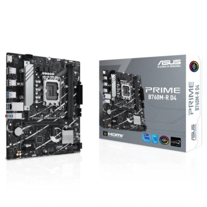 asus placa base prime b760m-r d4 matx 1700