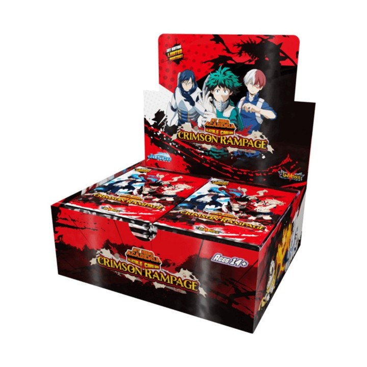 jasco games juego de cartas my hero academia booster pack crimson rampage 24 unidades
