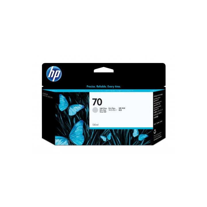 hp cartucho de tinta designjet 70 gris claro de 130 ml