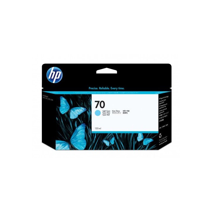 hp cartucho de tinta 70 cian claro de 130 ml