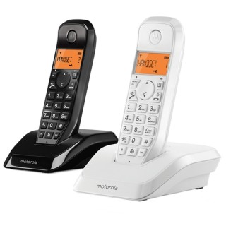 motorola s1202 telefono dect duo blanco / negro