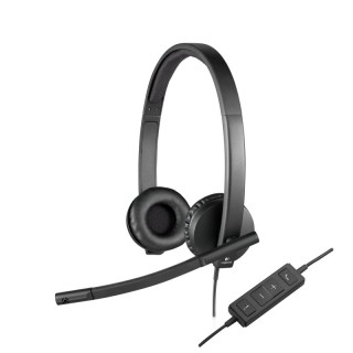 logitech auricular stereo h570e usb