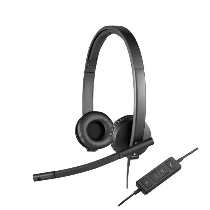 logitech auricular stereo h570e usb