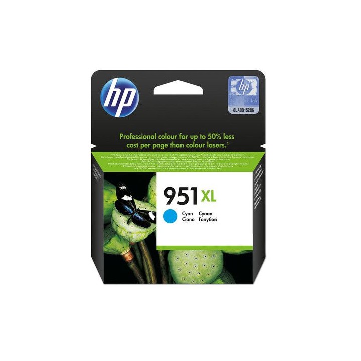 hp 951xl cartucho de tinta hp951xl cian (cn046ae)