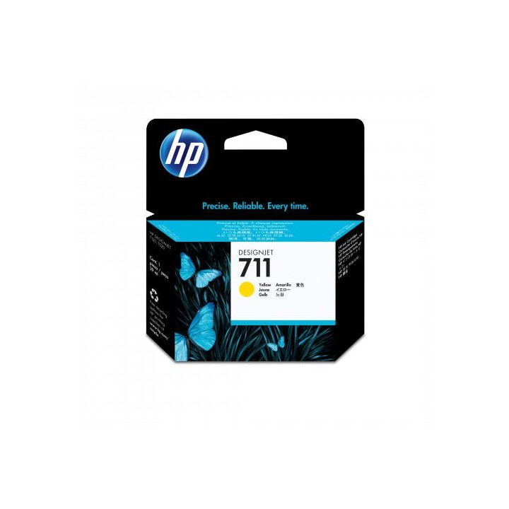 hp 711 cartucho de tinta hp711 amarillo (cz132a)