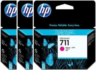 hp 711 pack 3 cartuchoss de tinta hp711 magenta (cz135a)