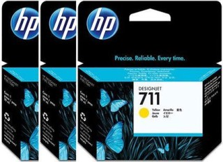 hp pack de ahorro de 3 cartuchos de tinta designjet 711 amarillo de 29 ml
