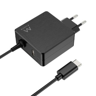 ewent cargador usb-c pd 45w +puerto usb-a