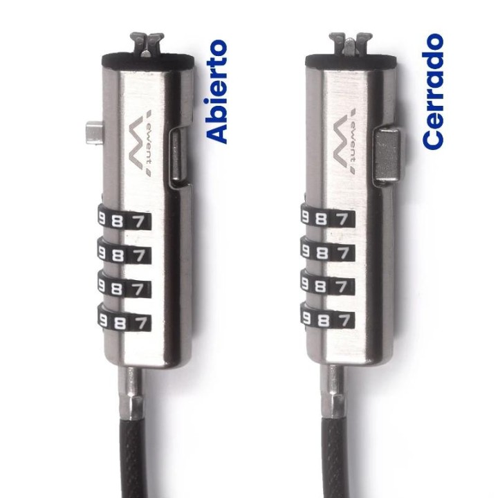 ewent cable seguridad nano combinacion
