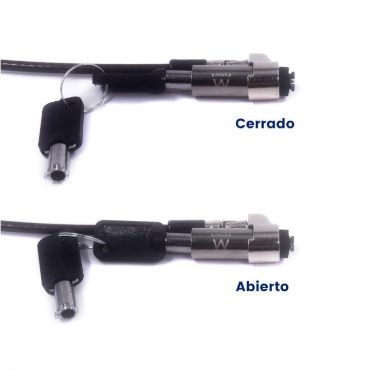 ewent cable seguridad nano con llave