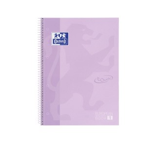cuad. oxford ebook 1 touch a4 80h 5x5 malva pastel