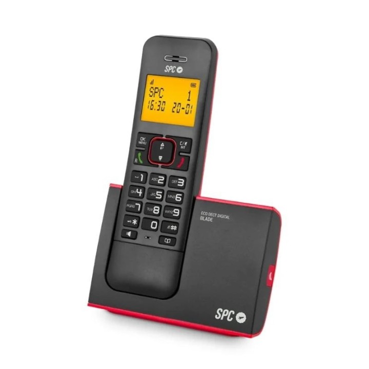 spc 7290rc1 telefono dect blade id ag50 rojo